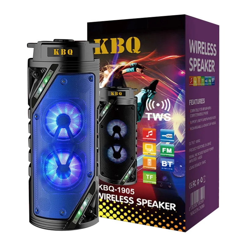 Rechargeable Wireless Microphone Karaoke 20W Bluetooth Speaker Amplified Sound Box With Usb