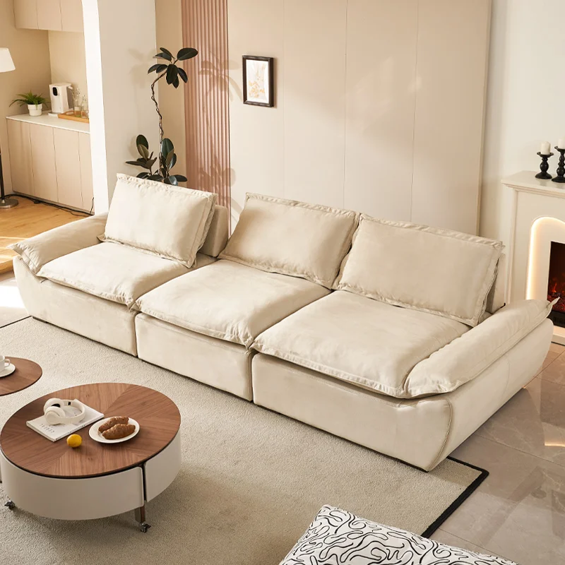 Auckland Sailboat beige sofa Living Room comfortable sofas Large Seat Deep adjustable backrest Hi-Tech Fabric sofa bed modern