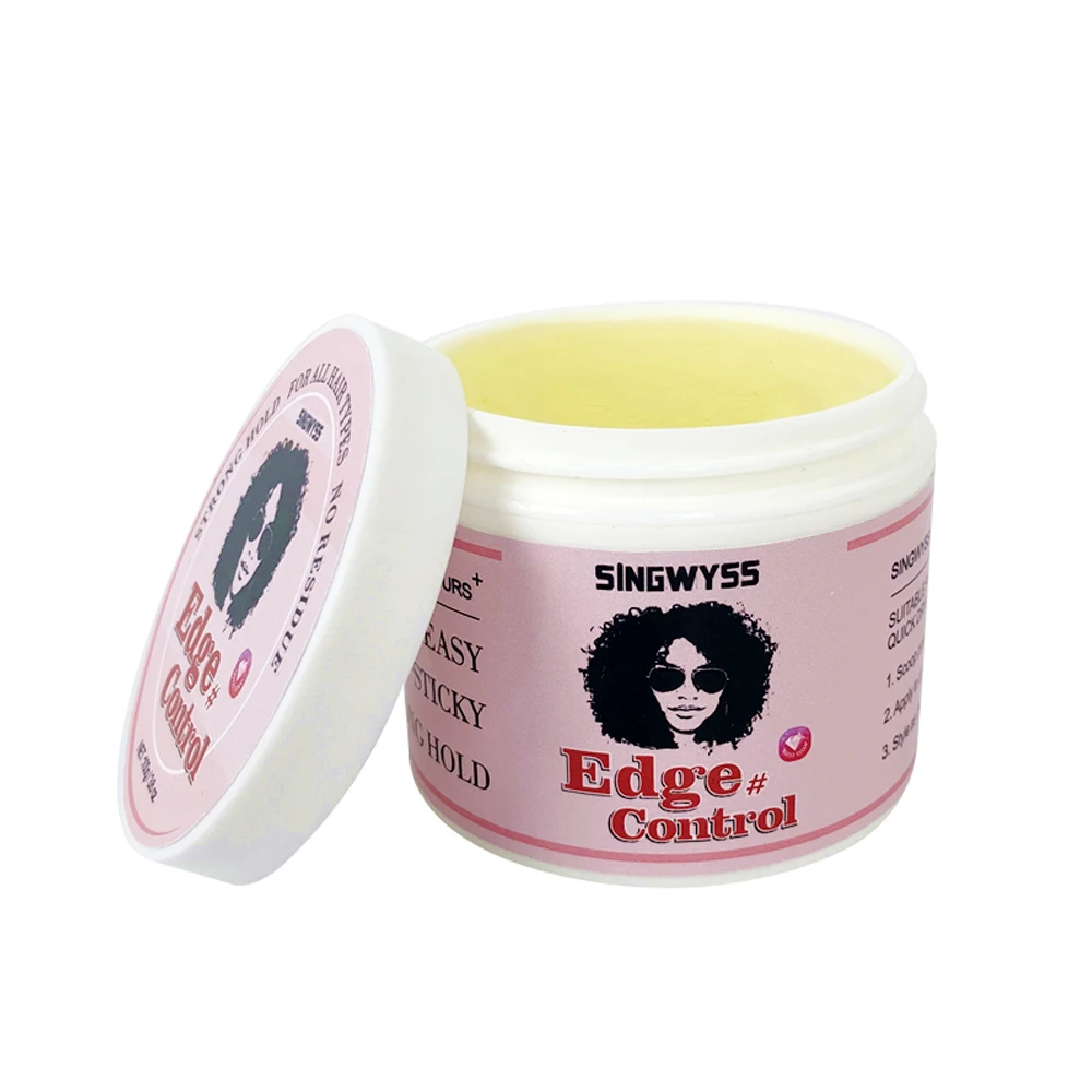 Private label custom logo natural edge control wax hair gel bulk braid alcohol free best edge control