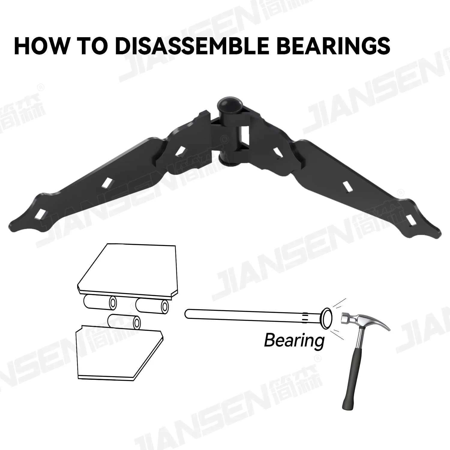 Antique Style Outdoor Black Steel A Type Fence Hinge Hardware Accessory Folding Fence Gate Hinge Kits For Fence Gate