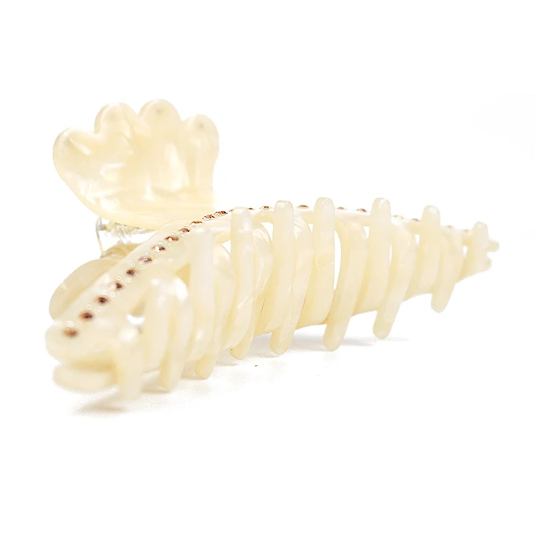 YIYI Factory price gold contour line sky blue glitter hair claw lovely butterfly fairy solid color hair clips acetate material