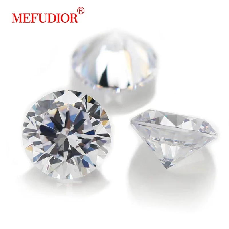 Wholesale OEM Custom Round Cut Synthetic Diamond Gemstone White VVS Moissanite Diamond Pass GRA Certificate Moissanite Diamond