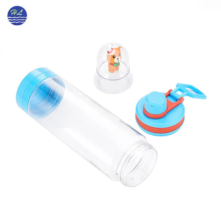 Factory direct sales eco-friendly fashion reusable plastic water bottles with doll