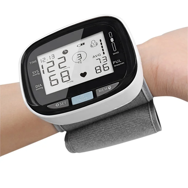 Wrist Sphygmomanometer Cuff Blood Pressure Meter Measurement Digital Tensiometer