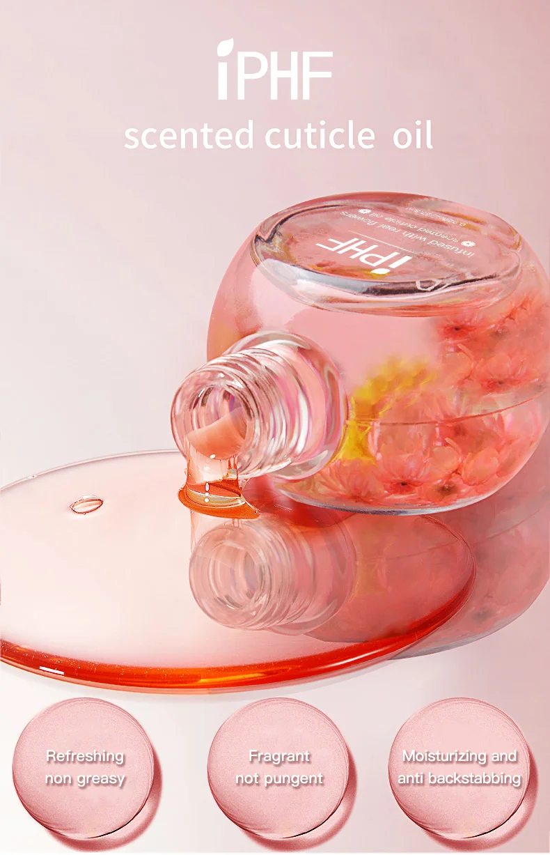 Hot Sale Natural Dried Flowers Nail Oil Cuticle 27ML Soften Tool Revitalizer Oil For Nail Nourishment
