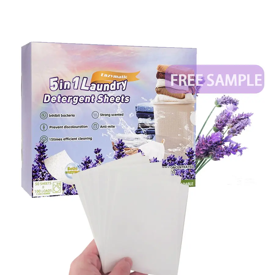 Sample Test Pack For Testing Biodegradable Laundry Detergent Strips Eco-Friendly Laundry Detergent Sheets