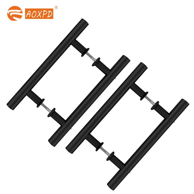 Customized new material bathroom door handle stainless steel handle glass door handle