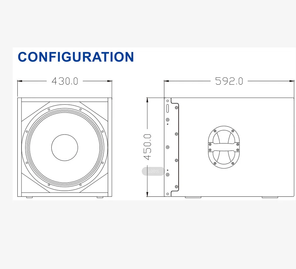 single 15' subwoofer DLA206
