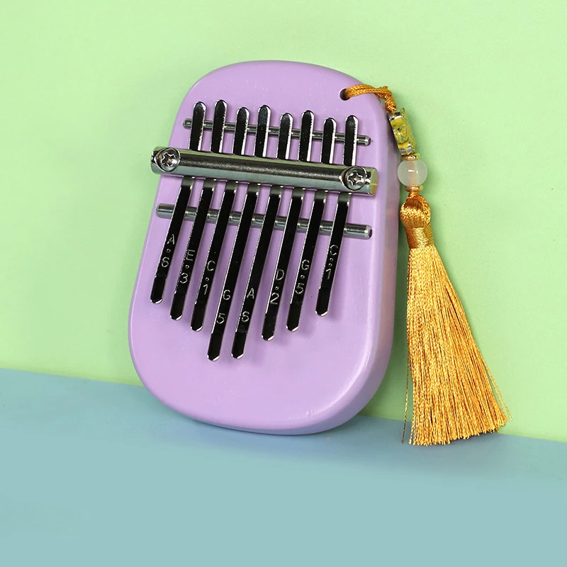 Medium 8-note mini Kalimba portable solid wooden transparent acrylic thumb piano beginner simple thumb piano