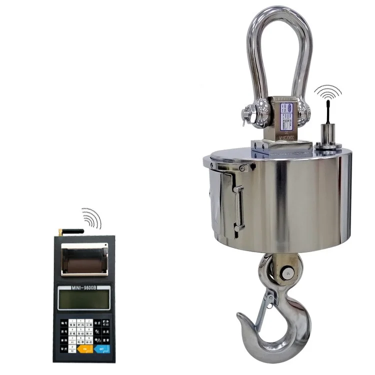 1000kg/2000lb Industrial Heavy Duty Hanging Scale with Remote Control Portable Electronic Weighing Crane Scale