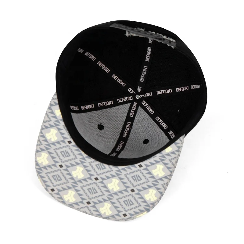 Custom Flat Brim Embroidery Logo Gorras 6 Panel snapback cap  Cotton unstructured Baseball Cap For Men and Women