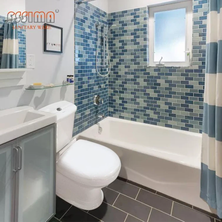 Bathroom two piece ptrap wc toilet bowl ceramic