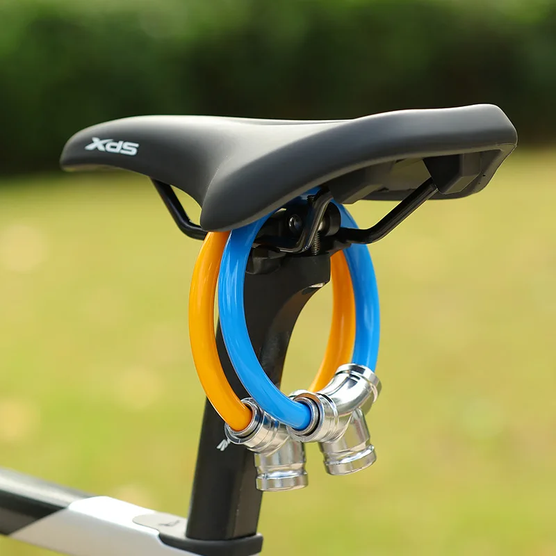 Colorful Anti-Theft Mini Zinc Alloy Bicycle Ring Lock Portable Safe U-Style U-Lock for MTB Mountain Bikes Made Silicone Cable