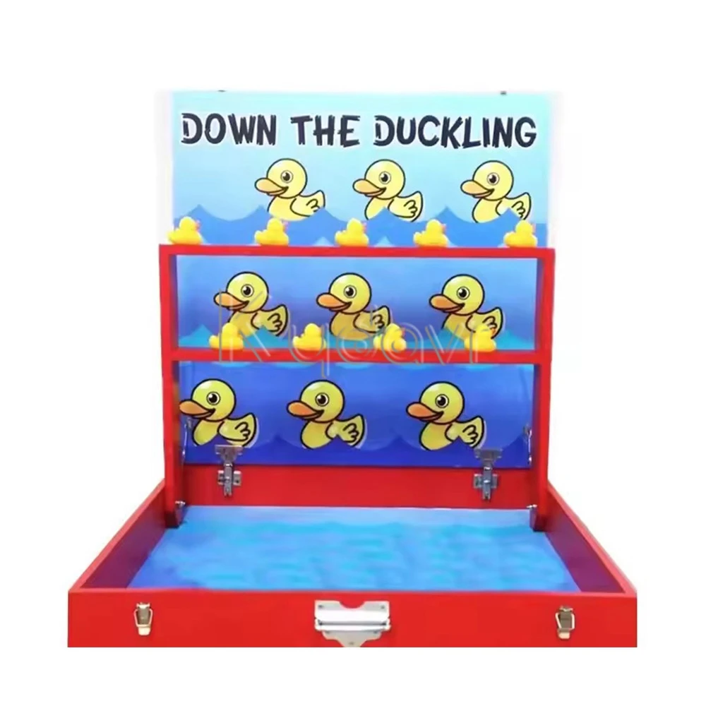 Amusement park carnival booth shooting game activities props interactive throw ball hitting duck games for children