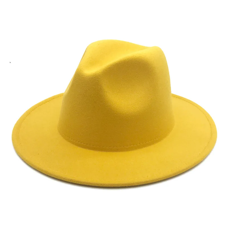 Wholesale Fall and Winter high quality 54 cm small size  two tone jazz fedora hats for kids