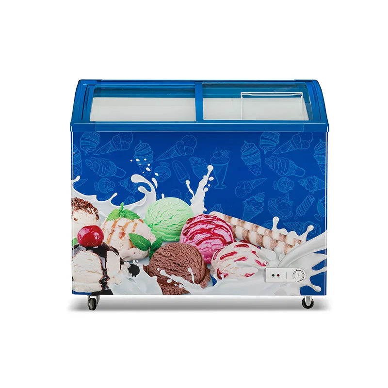 Wholesale Factory Price For Supermarket Ice Cream Gas Station Pepsi Freezer Low temperature deep showcase freezers