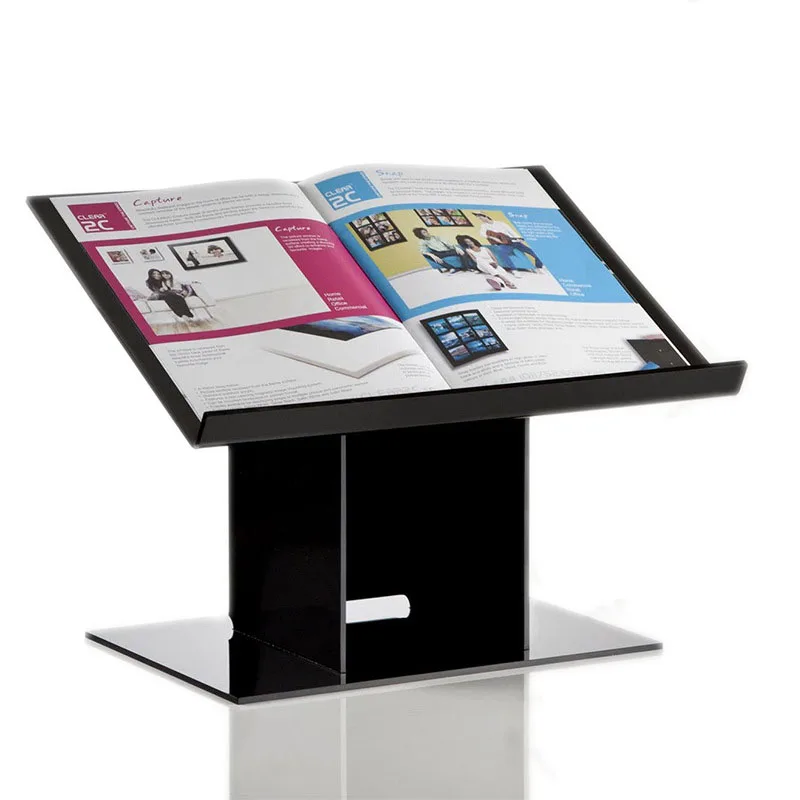 VONVIK Acrylic Church Pulpit Menu Shelf Book Stand Acrylic Podium Pulpit Stands for Church School