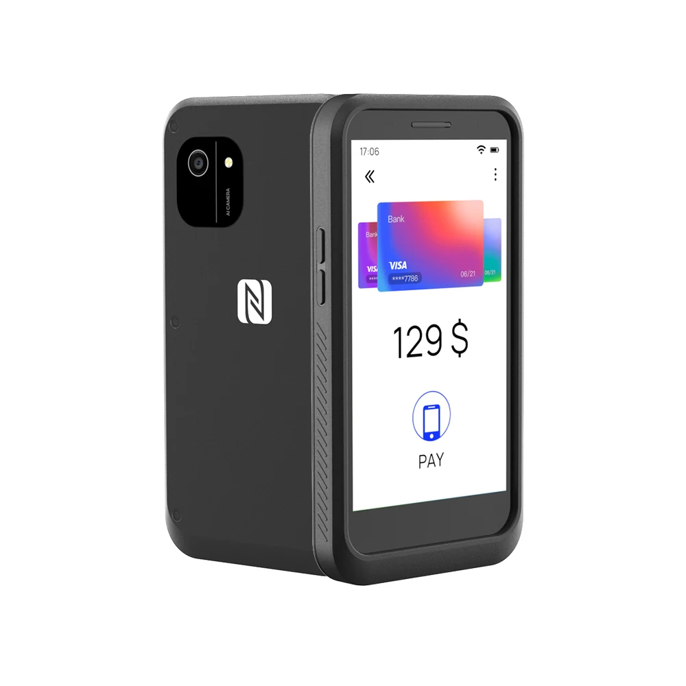 NFC reader Android tablet front NFC T606 6+128GB 1280x720 IPS 5.5inch handheld payment kiosk