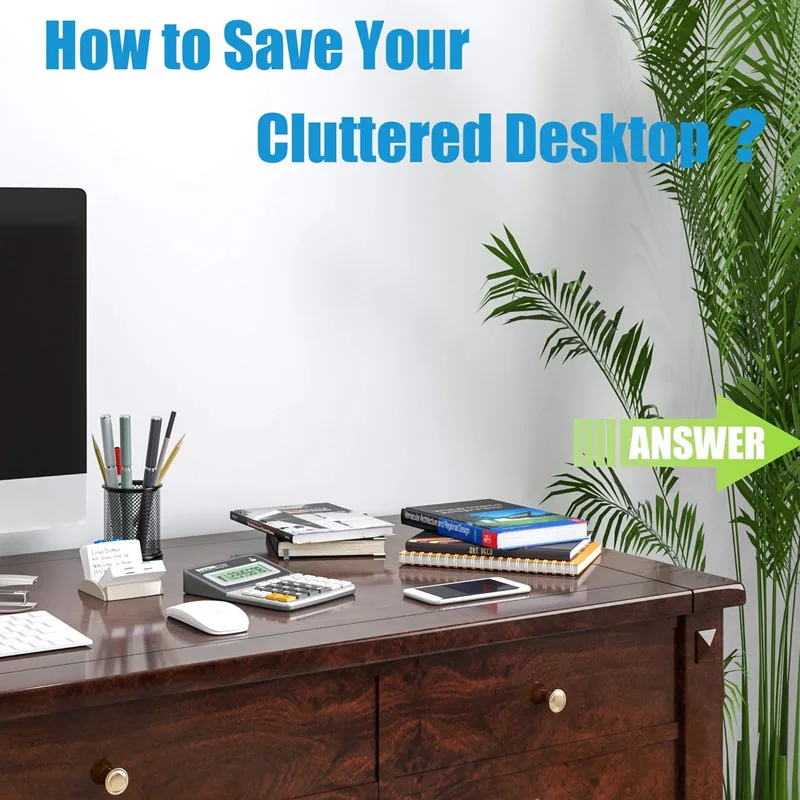 Folding 3 Tier Stackable Desk Papers Organizer Tray PU leather tray desk organizer School Office Accessories Storage Holder