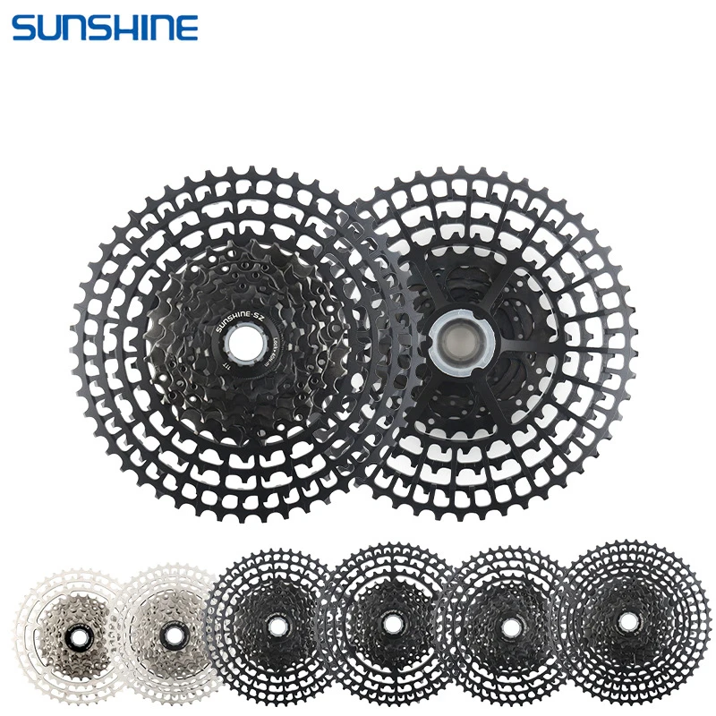 SUNSHINE Ultralight Mountain Bicycle Cassette Flywheel 10 11 12 Speed MTB Bike Freewheel 46T 50T 52T 11/12Speed HG