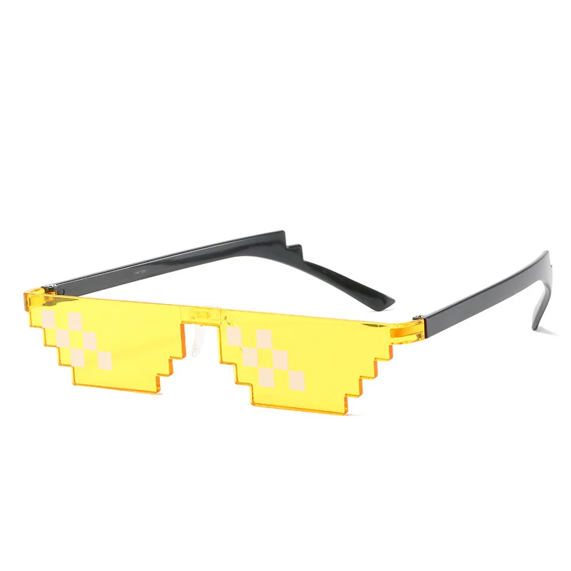 2024 new Douyin network red Mosaic sunglasses two yuan cool white square personality fashion sunglasses trend men and women