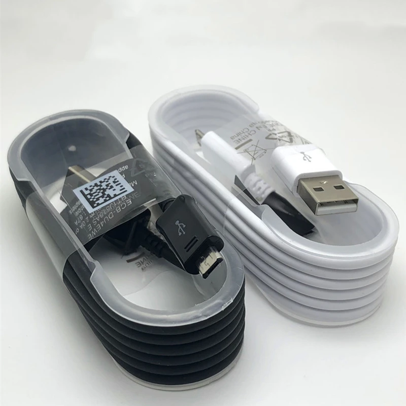 Fast charging data cable Genuine Original Micro USB Data cable for Samsung S6 s7 Note4 S4 S3 1.5M charging cable black white