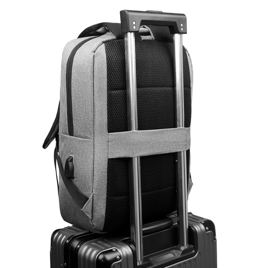 Custom waterproof  travel office  school Laptop Bag With USB Charging Business Laptop Backpack unisex