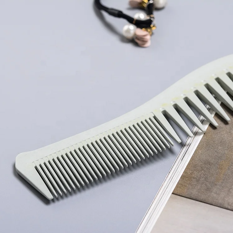 Personal care household wide tooth comb  plant degradable material flat comb curved hair comb