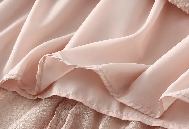 Vintage Cotton Linen double-layer Skirt for Women 2024 new Medium Long Dress Skirt