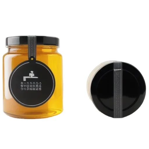 Custom Self Adhesive Honey Jars Bottle Lids Tags Food Packaging Laminated Paper Printing Label Lollipop Seal Sticker