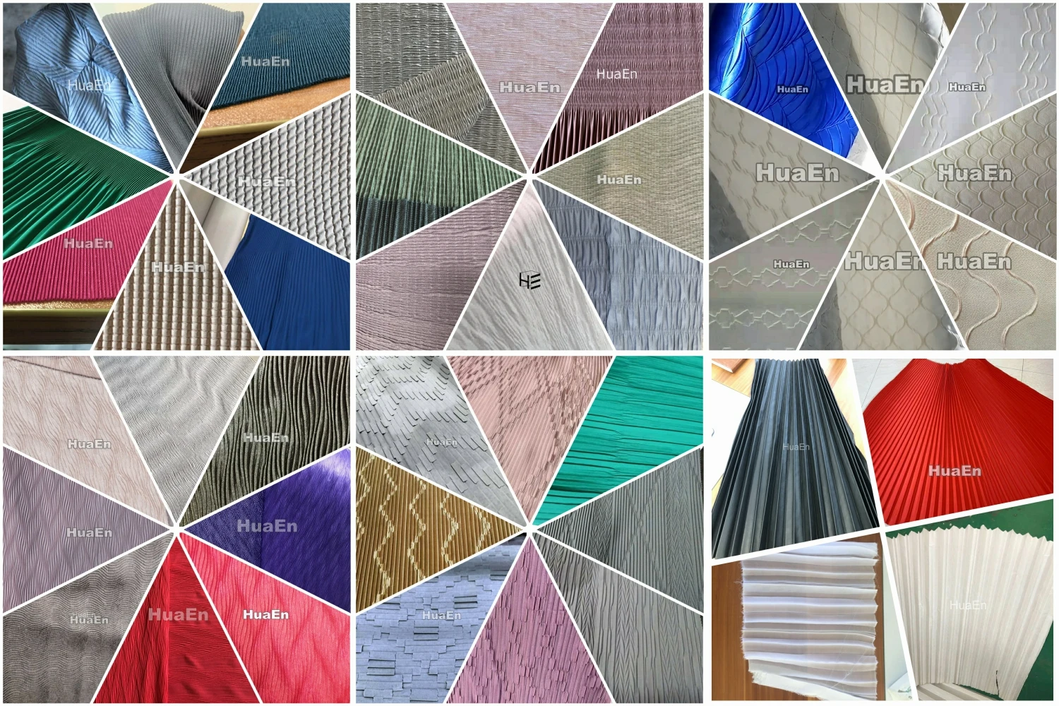 China manufacturer HuaEn  fabric textile skirt dress shirt scarf shawl curtain ruffle making machine pleating machine 2000mm