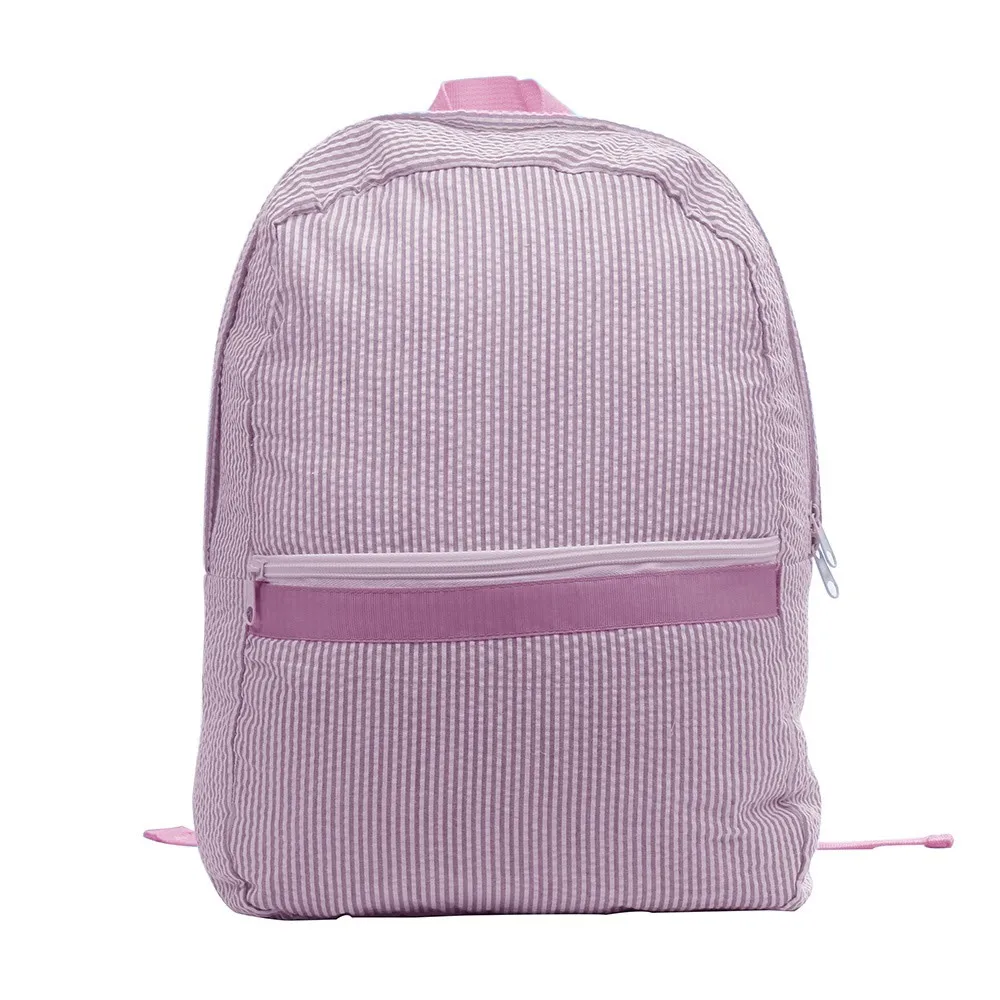 Embroidered Customized Kindergarten Kids Seersucker Mini Toddler Backpack