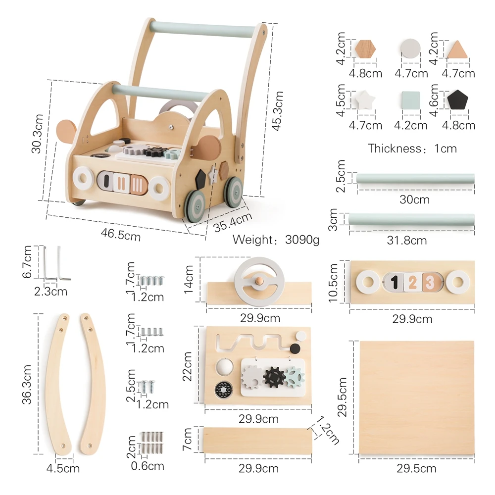 Baby Walker Trolley Toy Children Simulation Supermarket Shopping Cart 1-3 Years Old Infants Learn To Walk Montessori Toys