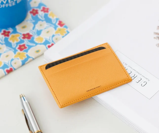 Portable Slim Card Holder Wallet Leather Card Pocket Wallet Multiple Colors Available Leather Wallet With Custom Logo