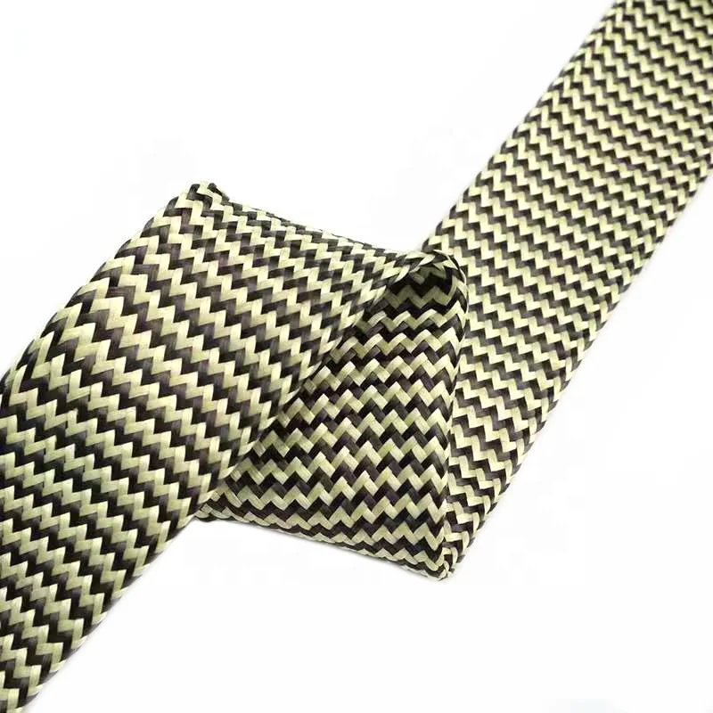 high temperature resistance carbon aramid fiber hybrid braided sleeve