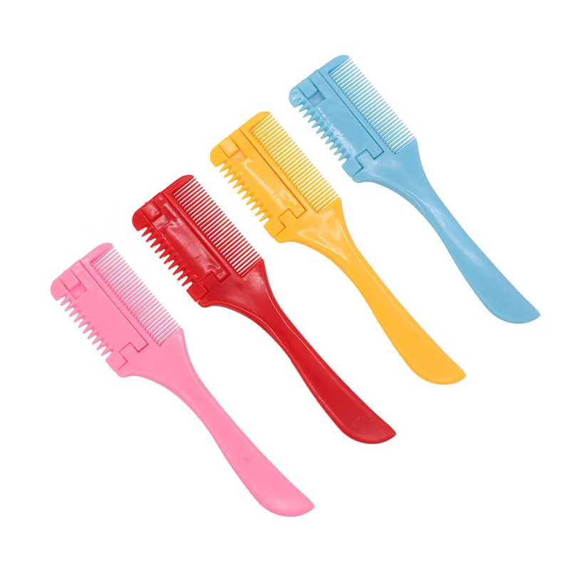 Professional Trimmer Razor Dual Side Cutting Scissors DIY Hair Thinning Comb Slim Haircuts Cutting Tool Blade Barber Cut