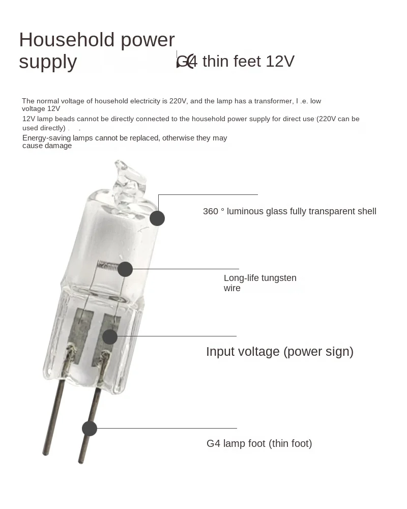 G8 LED Bulb 2W Dimmable 120V T4 Bulb Warm White 2700K Under Cabinet Light Bulb Kitchen Downlight Night Lamp