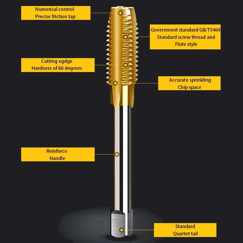 Lopointed Tap Titanium coated high speed steel 1pc/5pcs/10pcs different sets of quantities to choose from durable and efficient