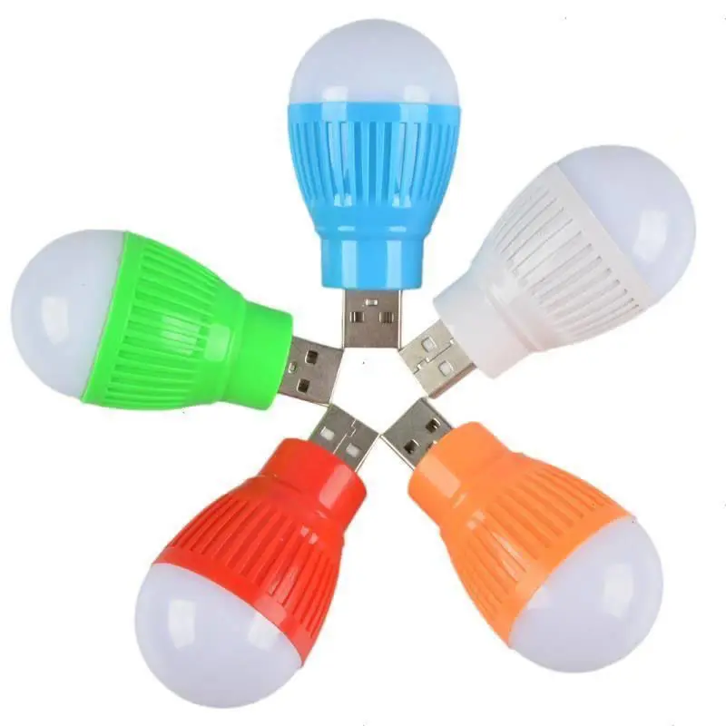 Portable Outdoor LED Light Emergency Bulbs 5W Colorful USB Bulb Mini Night Lamp