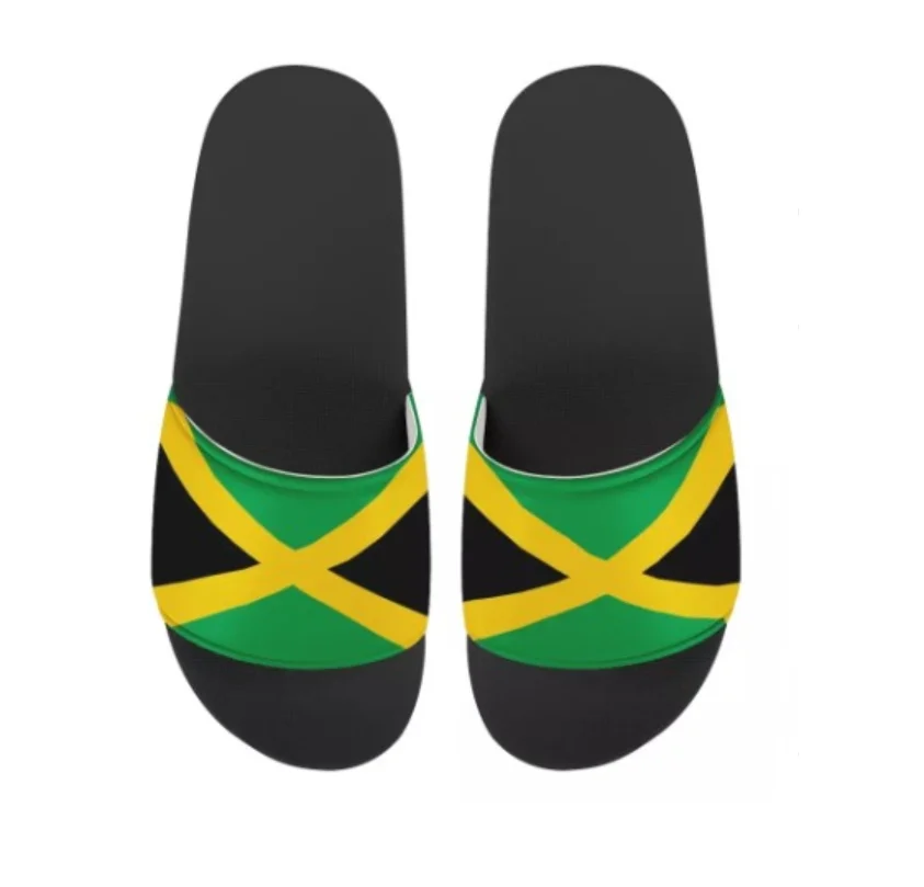 African Virgin Islands States Jamaica Flag Print Slippers Sublimation Printed Indoor Sandals Comfortable Custom Female Slippers