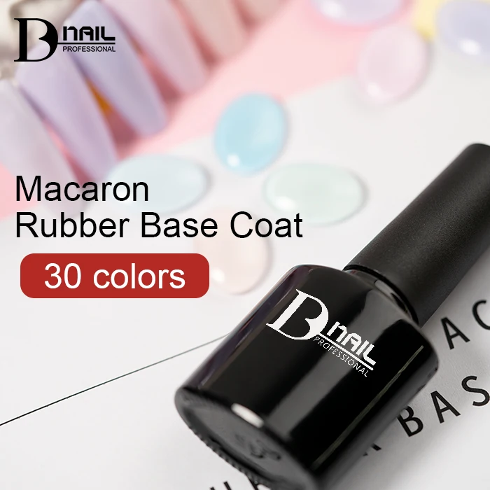 ICE NOVA Macaron Rubber Base Coat 30 Colors 2 In 1 Camouflage Nail Rubber Base Uv Gel Polish Private Label