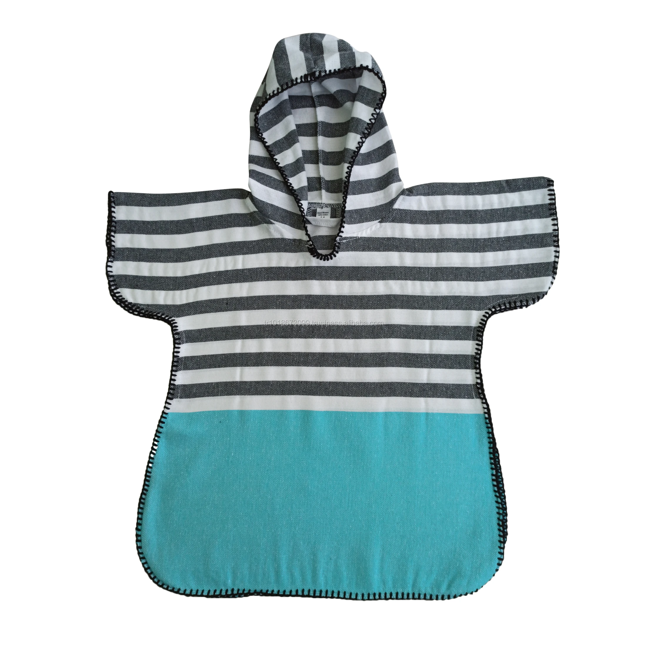 Children child Kids Hooded Towel Beach Pool Poncho Swimming Class ponchos - Baby shower newborn gifts Turkish made