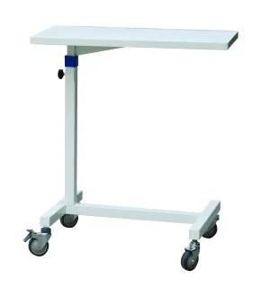 Height Adjustable Hospital Moving Bedside Overbed Table For Patient