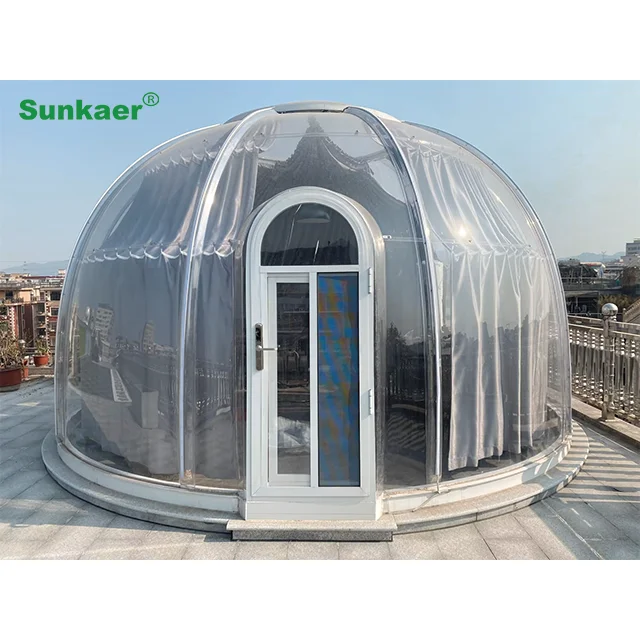 Manufacturer supply high strength 10 years guarantee dome house with bathroom Portable Dome Tent igloo tent dome