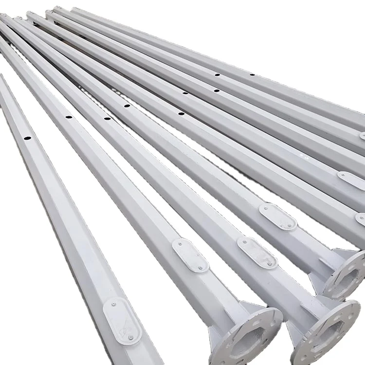octagonal / conical / hexagonal hot dip galvanized solar street light pole