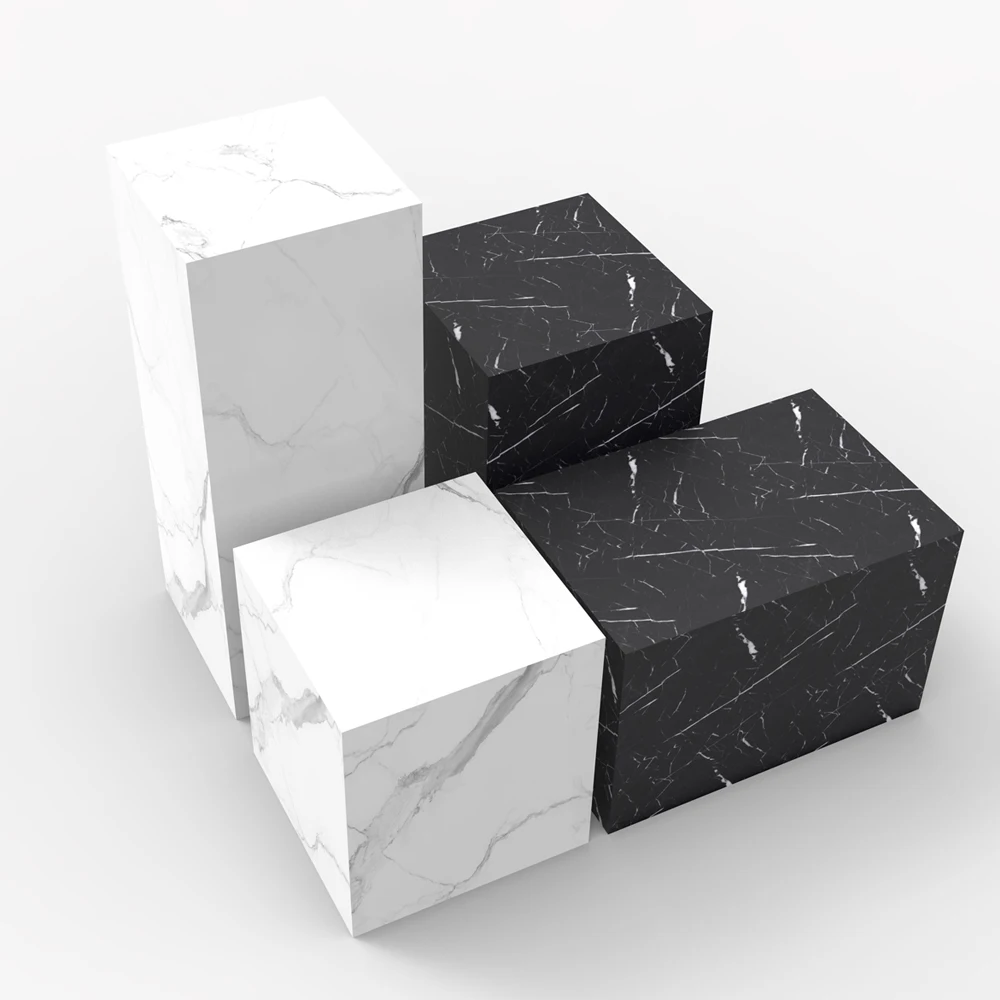 New Design Shop fittings and display for Shoes Bags Marble Showcase Platform Stand