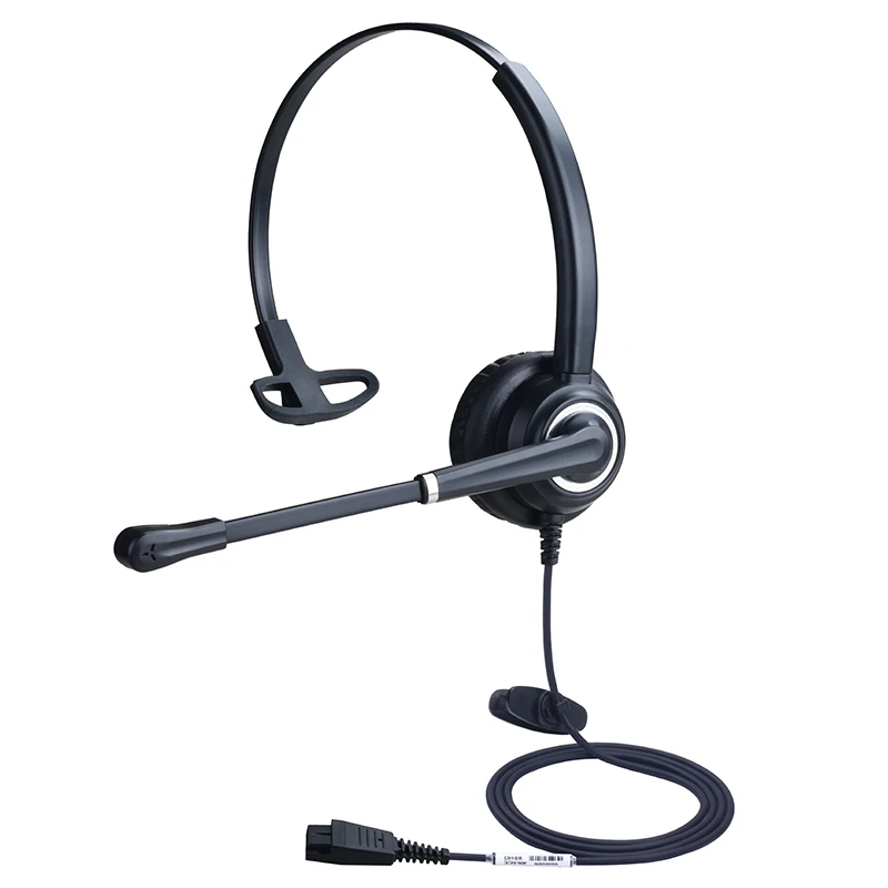 Dh88qd call center operator wearing 3.5mm double plug to adjust volume mute wired computer headset single ear