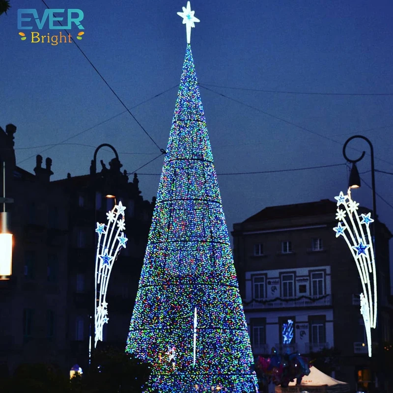 commercial 5m 10m 15m 20m outdoor giant Christmas tree with lights IP68