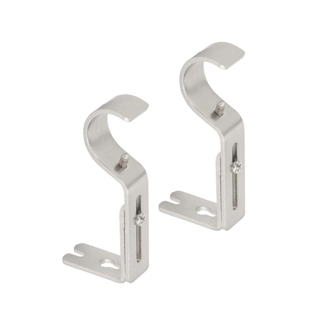 JNS Brass Curtain Double Brackets Supports UK Market Hang Curtain Pole Double Rod Brackets No Screw