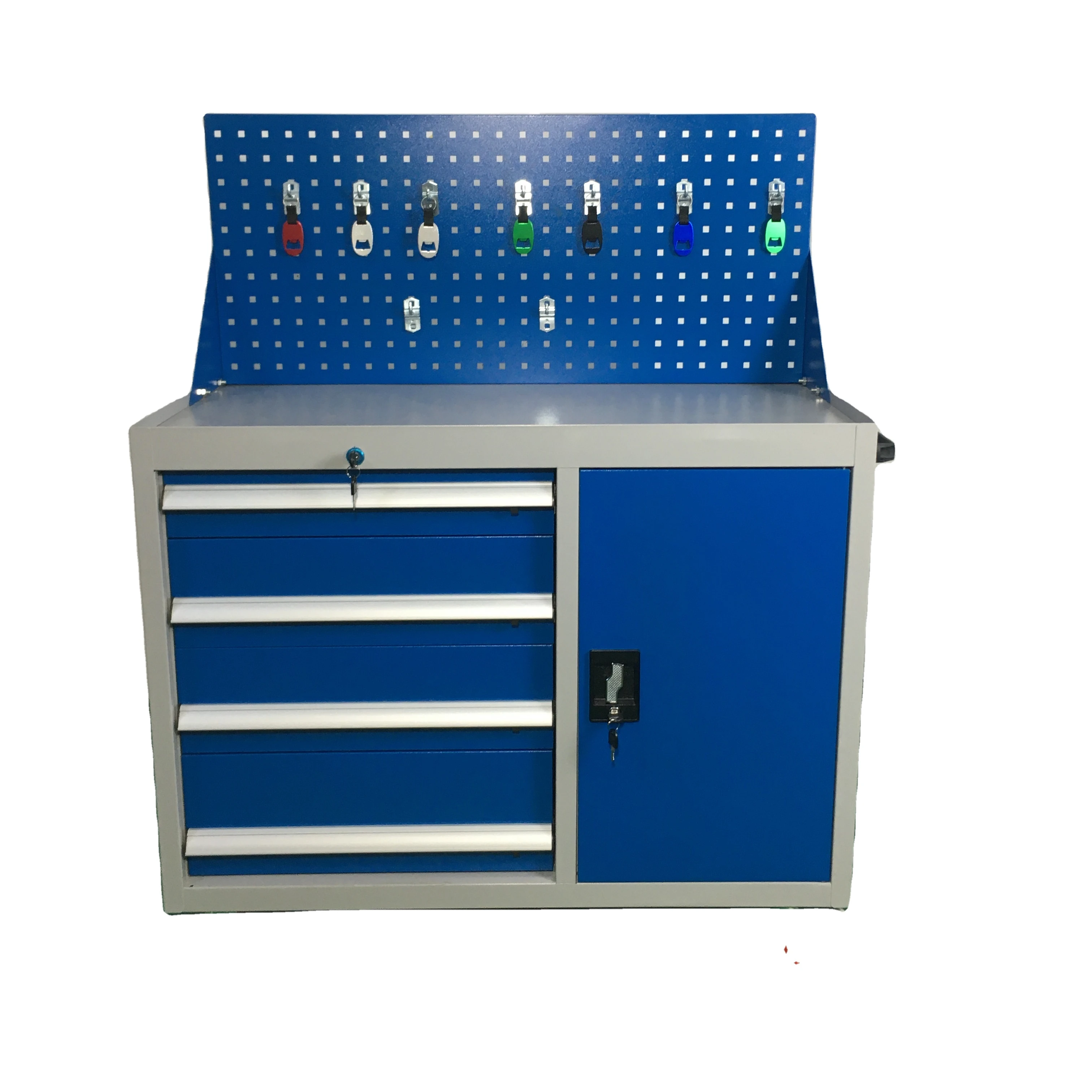 Industrial Mobile Storage Cart Steel Tool Cabinet with Wheels for Workshops Auto Repair Powder Coating Finish OEM Supported